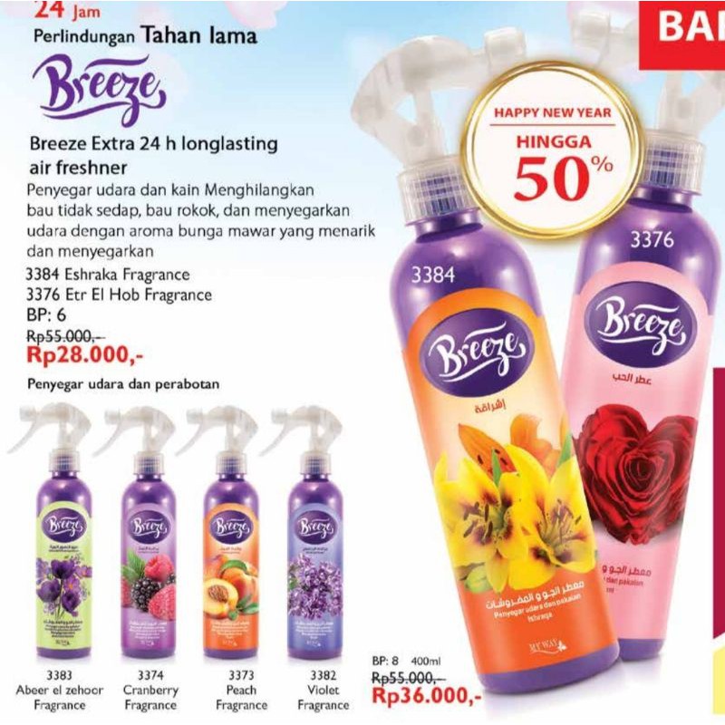 Breeze my way pengharum ruangan mobil pakaian serbaguna