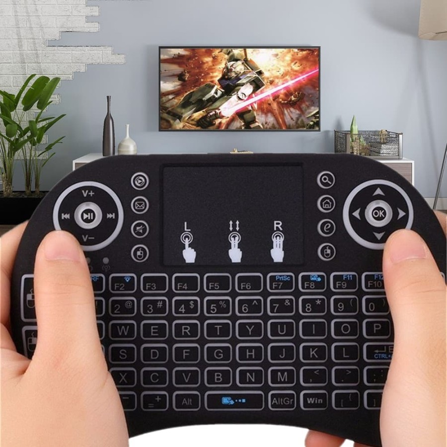 Keyboard dan Mouse Wireless RGB 2.4GHz Dengan Touch Pad