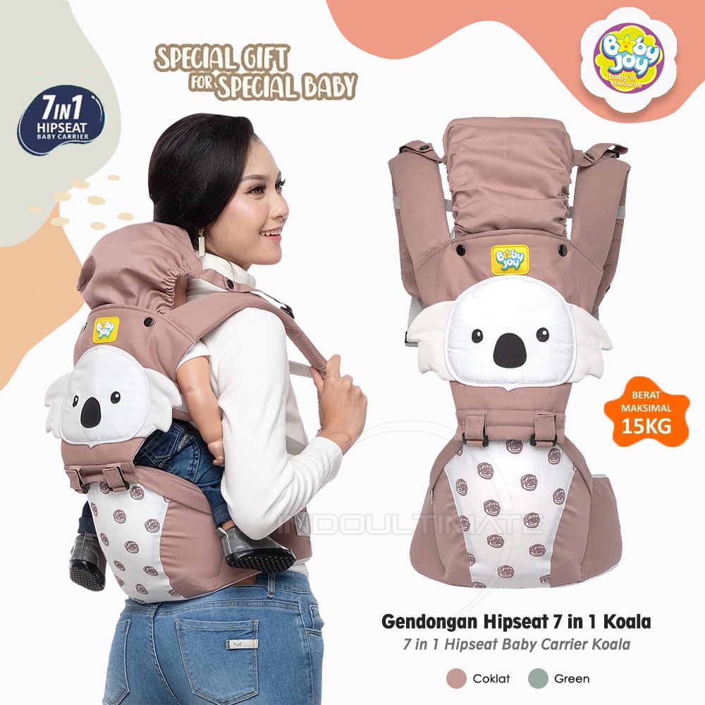 7in1 Way BABY JOY BY-194 Gendongan Hipseat Bayi + Pelindung Kepala Gendongan Bayi Model Terbaru Gendongan Bayi Depan Duduk Gendongan Bayi Samping Gendongan Multifungsi Gendongan Bayi Instan Anti Pegal Baby Carrier