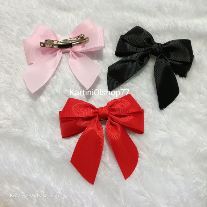 Jepit Rambut Otomatis Pita Rambut Korean Style --&gt; by KartiniOlshop77