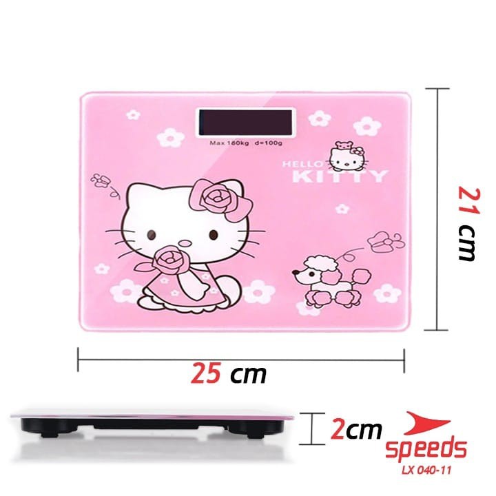 Timbangan Digital Badan Tempered Elektronik Digital Scale 180KG LY/X 040-HelloKitty-11 Kecil