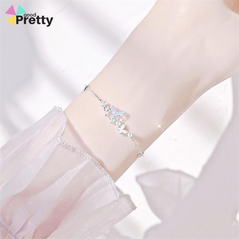 Gelang Kupu-kupu High-end Mewah Ringan Pacar Dreamy Temperamen Gelang Bulan Sabit Wanita - PD