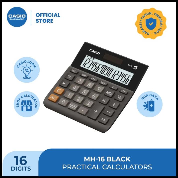 

Casio Wide H Series Calculator Mh-16 Black