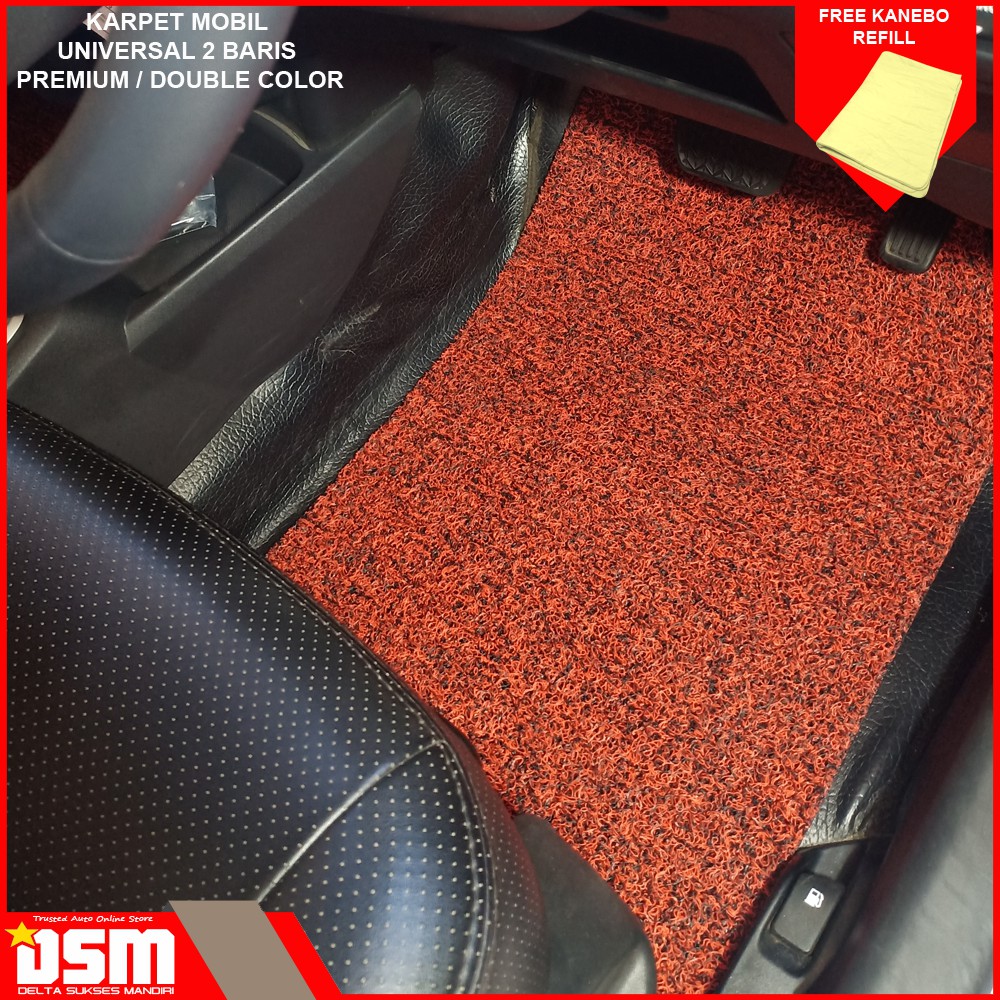 Karpet Mobil Mie Universal Premium Double Color - 2 Baris / Karpet Coil Mat / Aksesoris Mobil / DSM