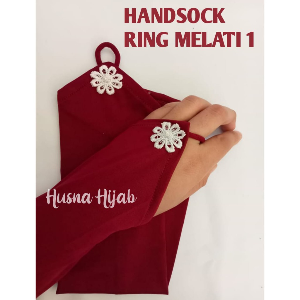 [HUSNA HIJAB] Handsock Cincin Melati Satu / Handsock Melati