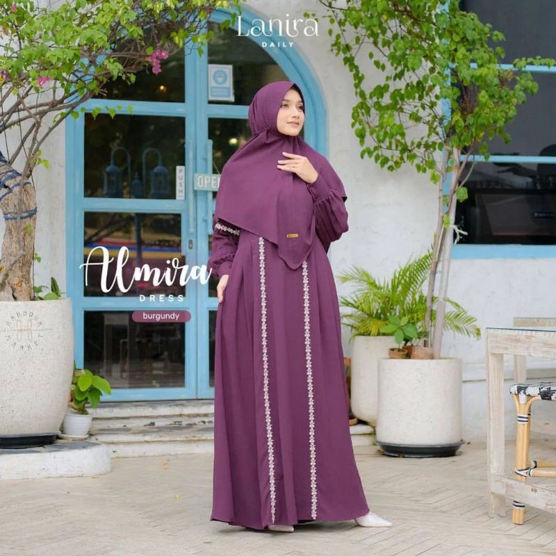 Gamis plus jilbab Gamis set terbaru masakini /Almira syari set/ bahan manggo tidak nerawang tebal halus lembut nyaman dipakai Sehari hari Gamsi syari ukuran gamis seragam pengajian gamis remaja perempuan pesta dan kondangan ALMIRA SYARI SET PLUS JILBAB