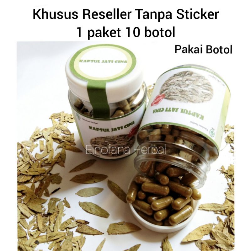 Paket Reseller Kapsul Daun Jati Cina Pelangsing (pakai botol)