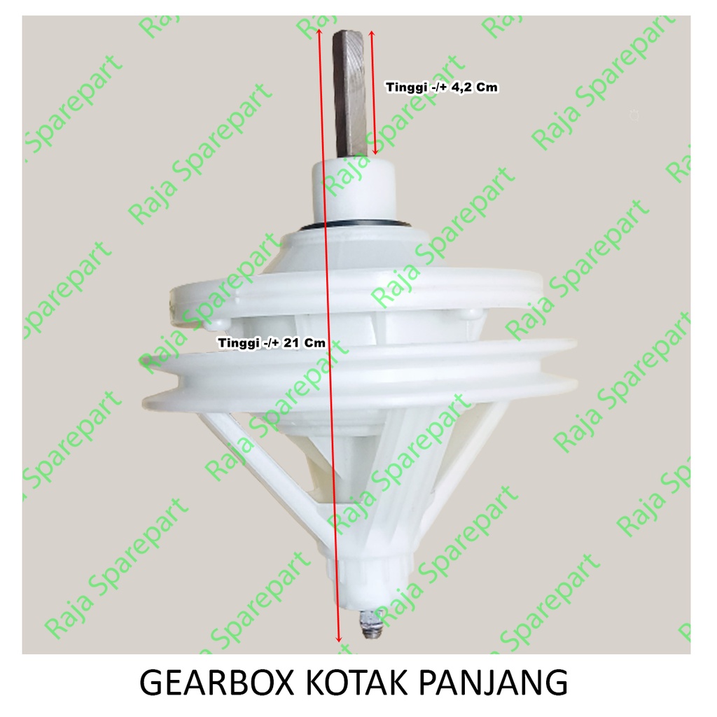 Gearbox Mesin Cuci 2 Tabung as Kotak Panjang