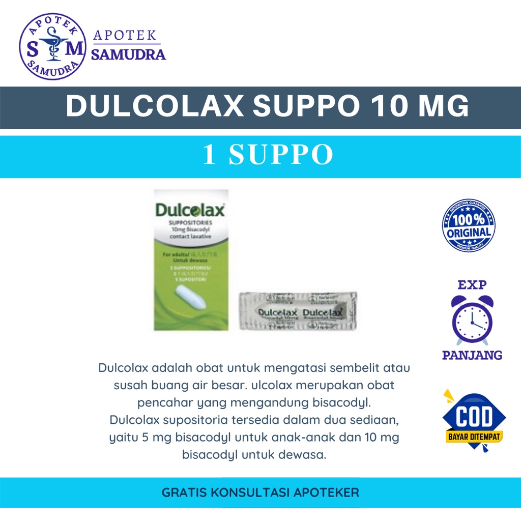 DULCOLAX suppo - 10mg (obat sembelit obat pengencer feses obat konstipasi obat jalan keluar feses ob