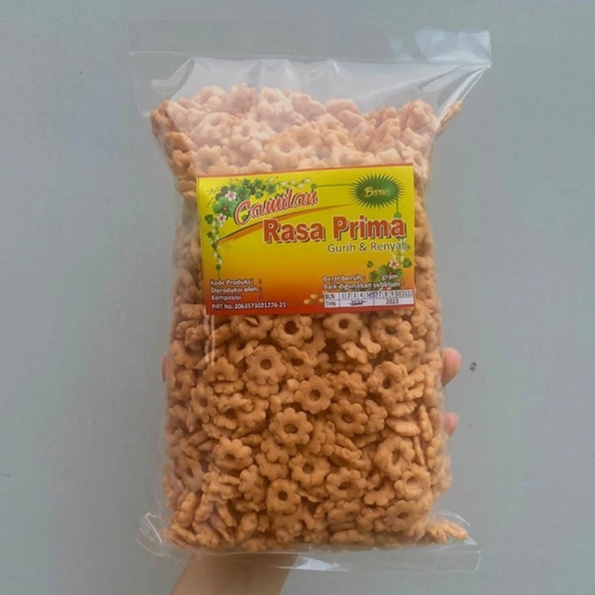 [500 Gram] Kembang Ribut/Sakura Snack Jadul Kiloan Camilan Enak Murah Gurih 1/2 kg