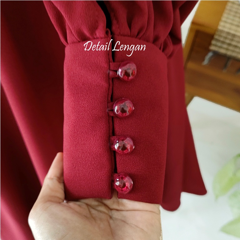 Gamis Sheera Maroon | Baju Unik | Gamis lebaran murah | Gamis lebaran keluarga | Gamis couple family | Gamis toyobo | Gamis anak dan dewasa terbaru | seragam lebaran keluarga