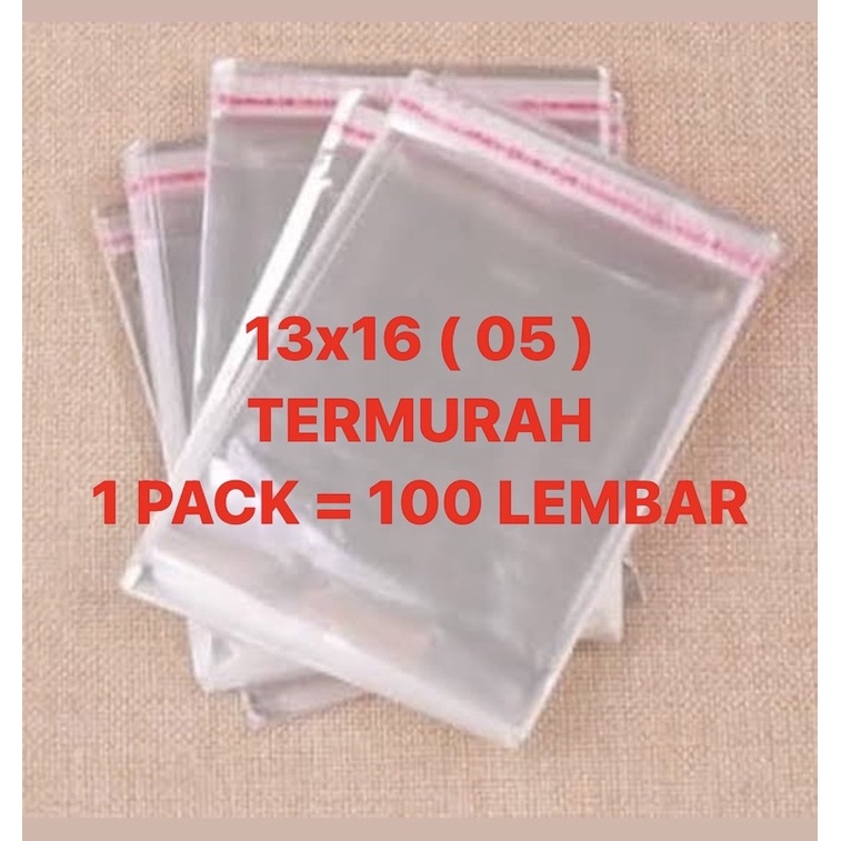 13x16 05 ( 25 MICRON ) | PLASTIK OPP SEAL ROTI ISI 100 LEMBAR