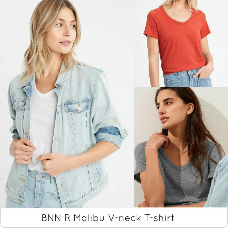 Kaos wanita Vneck Banana Republic