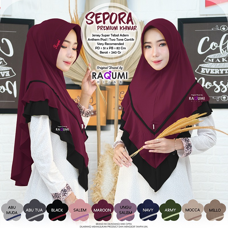 Hijab Instan Sepora Premium Jersey Super Original Raqumi-3