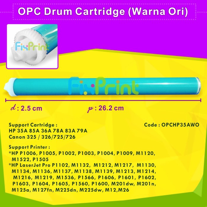 OPC Drum Warna Ori HP 85A 79A 36A 78A 83A Canon 325 326 Printer P1102 LBP6030 M12 M26 M1132 M125a