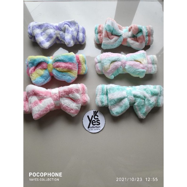 COD Bandana Kupu Besar Kecil Asessoris Rambut Acecoris asesoris Warna Warni Bando Mandi Kecil Creambath headband Facial