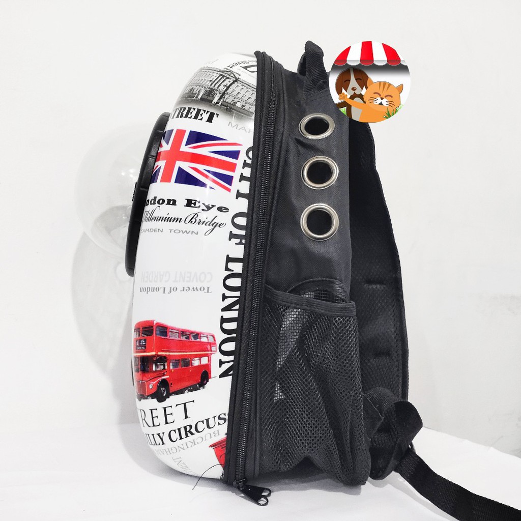 Tas Ransel Astronot Kapsul Capsule Motif Kucing Anjing Tas Cargo