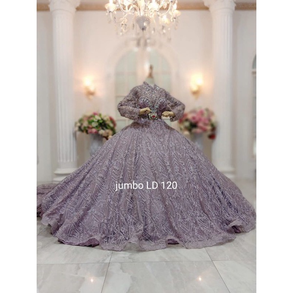 GAUN PENGANTEN BERRBY JUMBO  /GAUN BEREREKOR XXL//GAUN UKURAN BESAR//GAUN WEDDING BIG SIZE//GAUN MODERN UKURAN BESAR