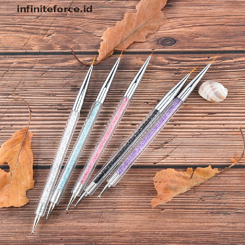 (infiniteforce.id) Brush pen 2 in 1 Alat Bantu Pasang Berlian Imitasi / Manik-Manik / Permata Untuk nail art