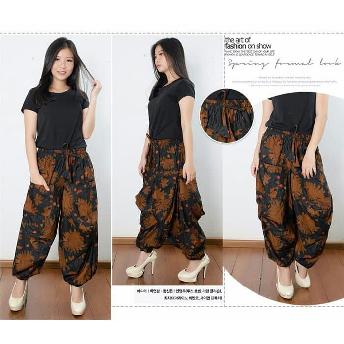 SB Collection Celana Panjang Zahura Longpants Aladin Joger Batik Wanita
