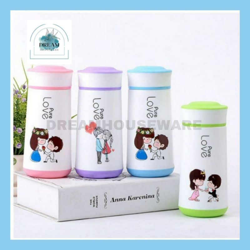 Botol Tumbler PURE LOVE Mini 300ml / Botol Air Minum Kaca