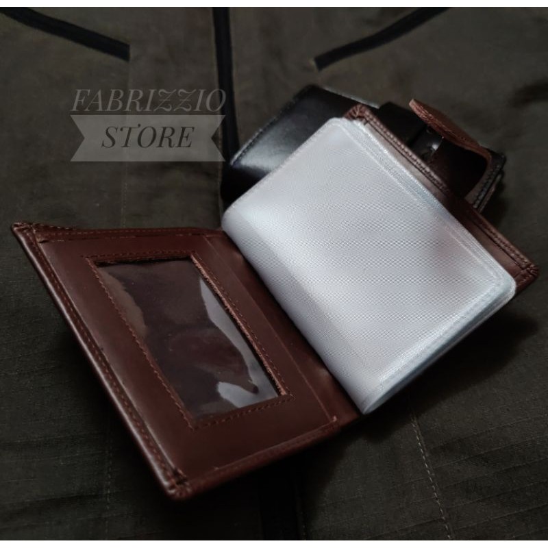 dompet kartu atm import kulit asli