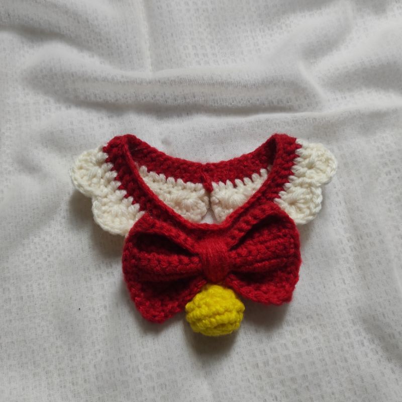 Bow Collar (kalung kucing / anjing rajut)