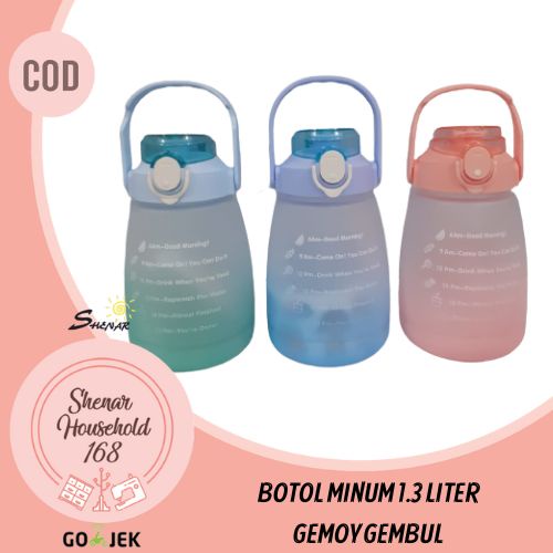 SHENAR BOTOL GEMOY GEMBUL BOTOL VIRAL ANAK DEWASA SEKOLAH BOTOL MINUM 1.3 LITER KOREA - BISA COD