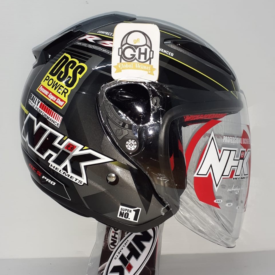 HELM NHK R6 MOTIF RALLY BLACK SILVER