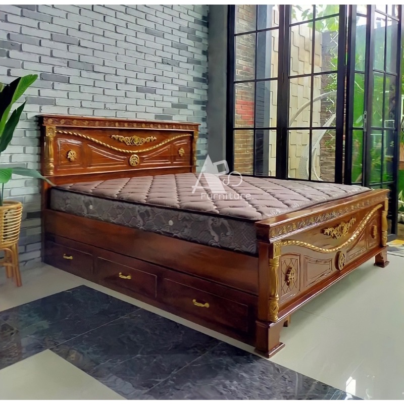 tempat tidur,tempat tidur kayu jati,tempat tidur minimalis,tempat tidur ukir