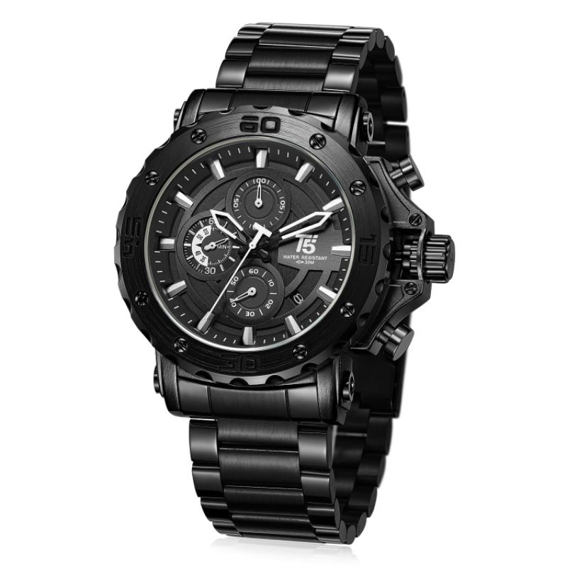 Jam Tangan Pria Original T5 Chrono Tanggal Aktif Water Resist Garansi Resmi 1 Tahun Gratis Ongkir COD