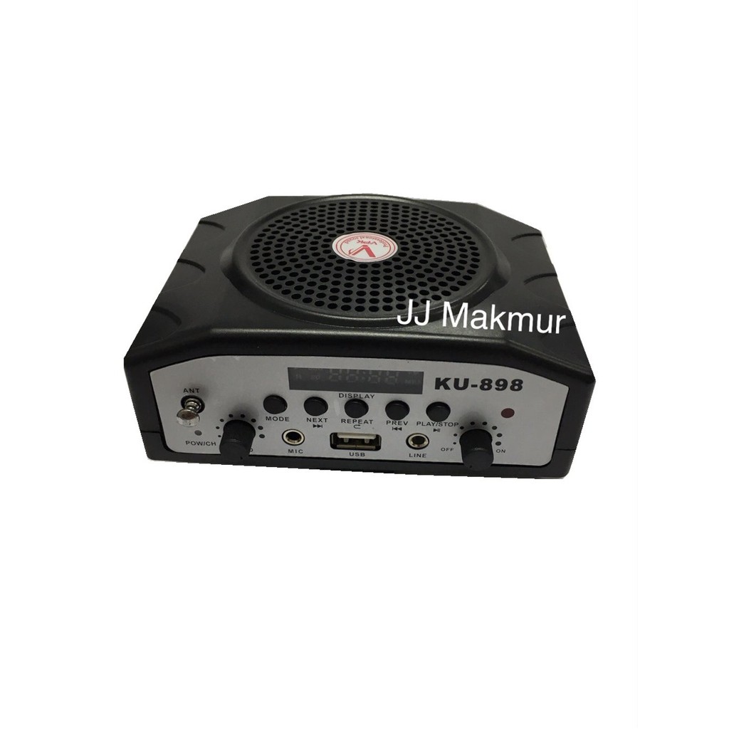 Waistband Mic Pinggang Speaker VPK KU-898 with Bluetooth Waist Band Microphone Jepit Pinggang Speker