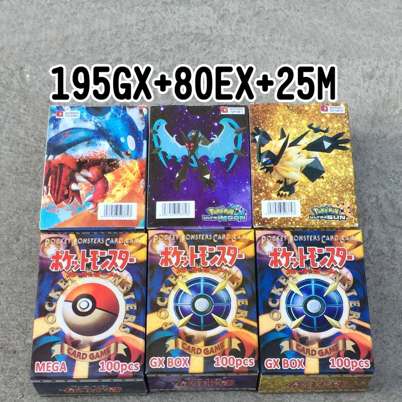 Import 300 Pcs GX EX MEGA Shining Cards Game Battle Cartes pokemon cards 300pcs Trading Cards Game