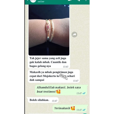 Emas SWASA Kroncong Dewasa Kurus 5.3cm TERBARU!!! Persis Emas Asli Emas Mungil