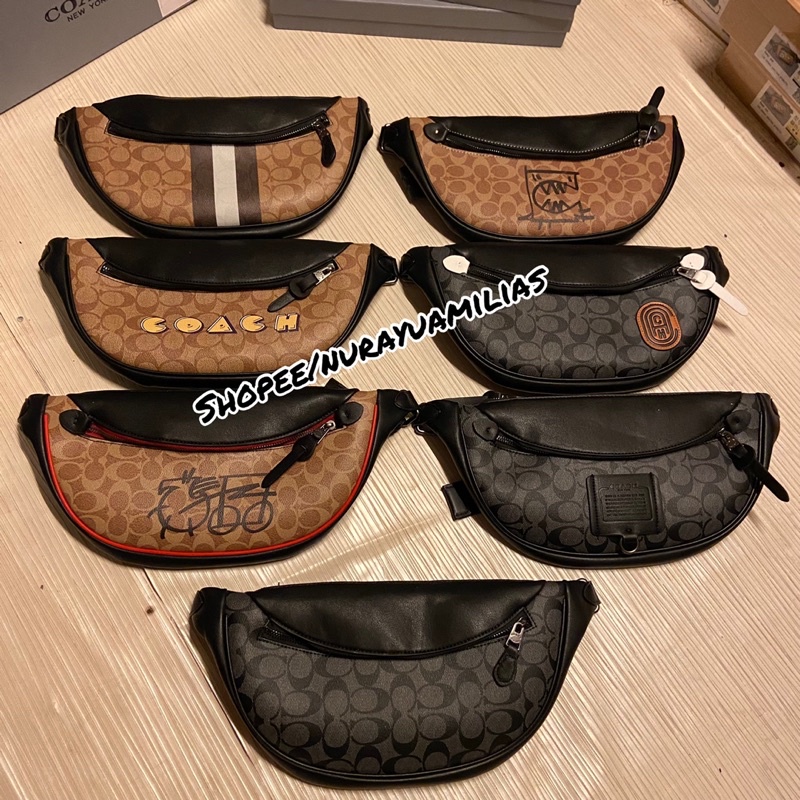 Waistbag Coach Mirror Tas selempang pria branded waist bag pria import