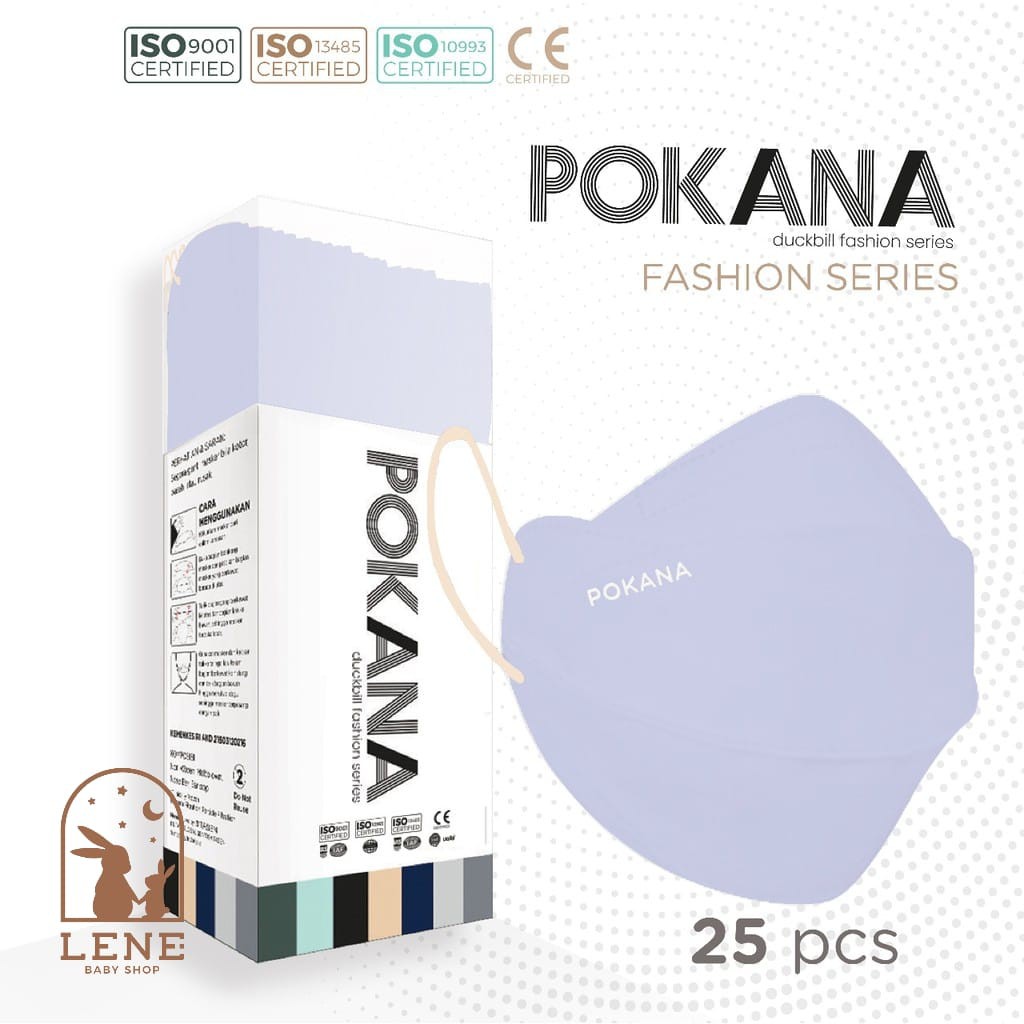 Pokana Masker Duckbill Fashion Series 4 Ply BOX (25pcs)