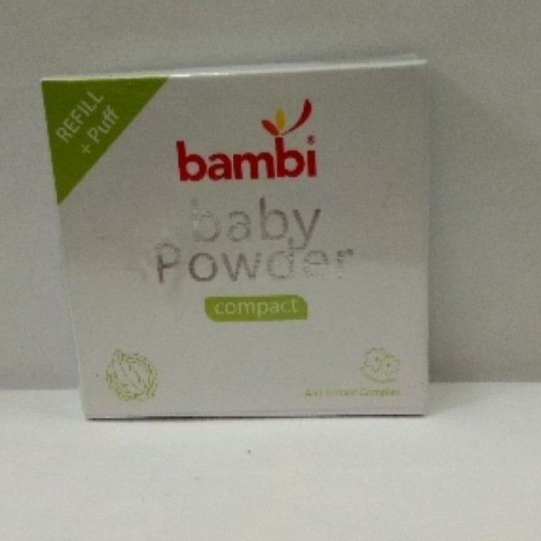 BAMBI Compact Powder Refill n puff 40gr Bedak Padat Bayi Aromatherapy