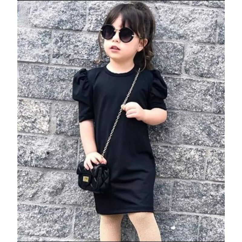 DRESS LENGAN BALON DRESS RAJUT ANAK PEREMPUAN