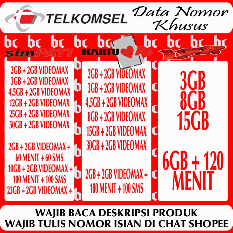Termurah Paket Kuota Simpati As Loop Voucher Telkomsel Murah Shopee Indonesia