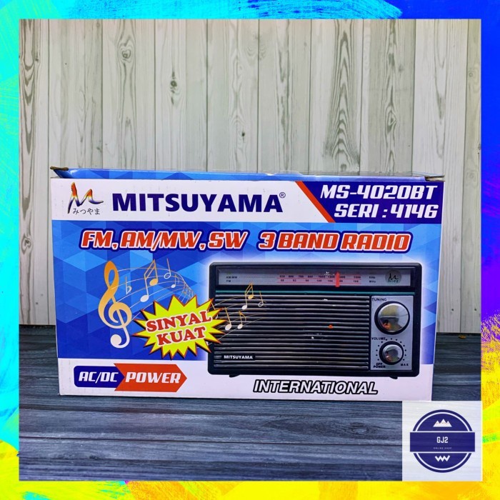 Radio Klasik Mitsuyama MS-4020BT/MS-4046 Portable AC &amp; DC Classic 3 Band