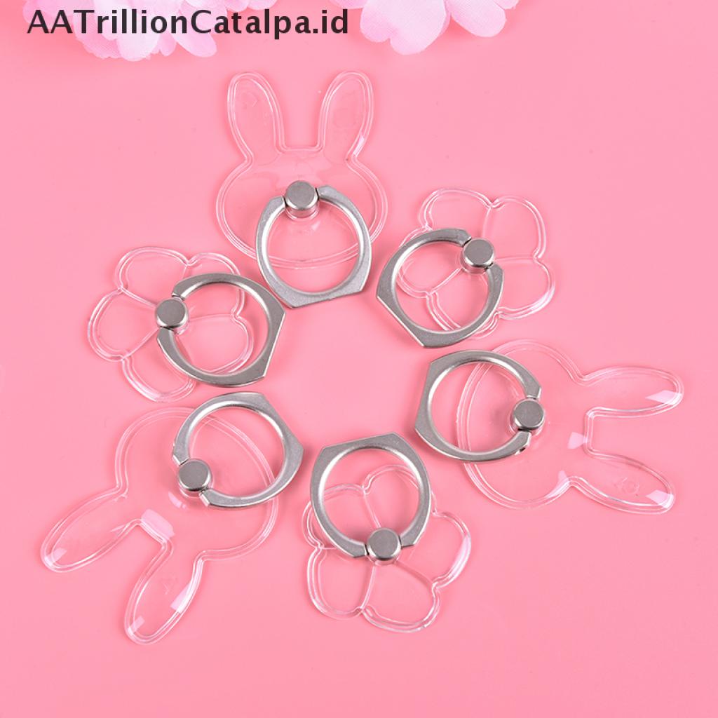 (AATrillionCatalpa) Ring Stand Holder Hp Universal Transparan Bisa Berputar 360 °