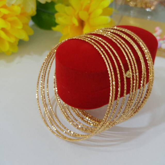 Gelang keroncong xuping 18 lapis emas 18k