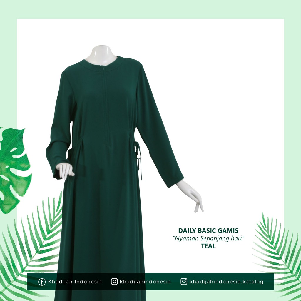Daily Basic Gamis Aline Lebar Busui and Wudhu Friendly Khadijah Indonesia Bahan Beliya