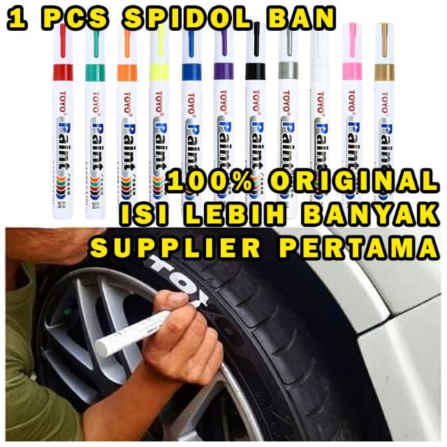 Toyo spidol ban permanen motor mobil sepeda 100% original product