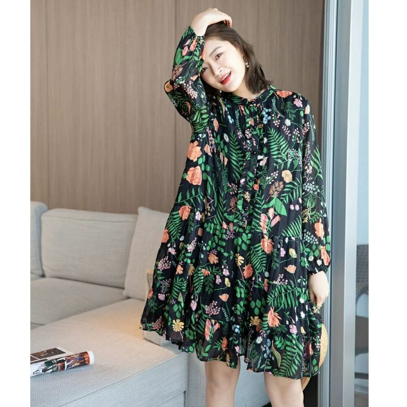 MDLV ~ 1824  Antoinette Mini Shirt Flower Dress Fashion Import