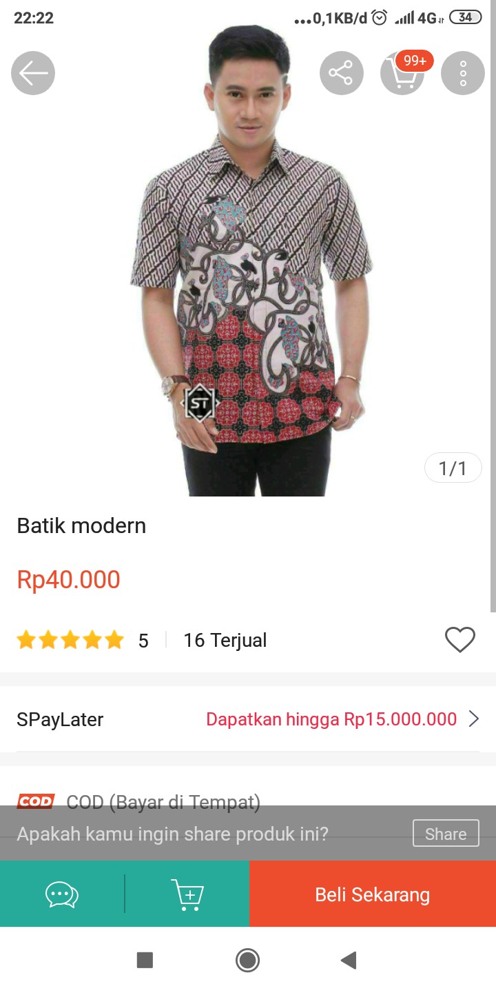 New Arrival Distro Batik Pria Sogan Hrb026 Batikaf Notoarto Batik Ipnu-ippnu Hem Pria Bell