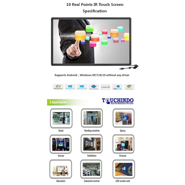 Touchscreen Panel Overlay 32 Inch MultiTouch Touchindo