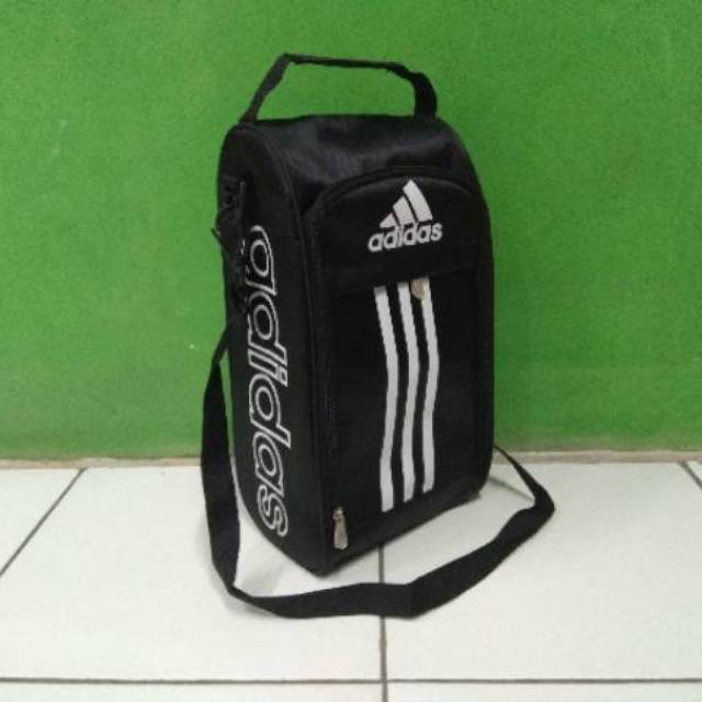 Tas sepatu adidas selempang jinjing futsal bola merah olahraga pria sling bag termurah biru - HITAM