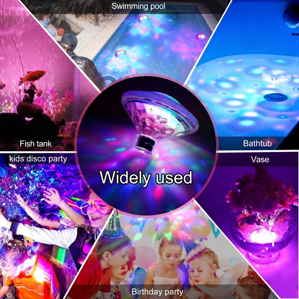 ♥Ready Stock♥Floating Underwater Lamp RGB LED Light Glow Show Swimming Pool Tub Spa Lighting