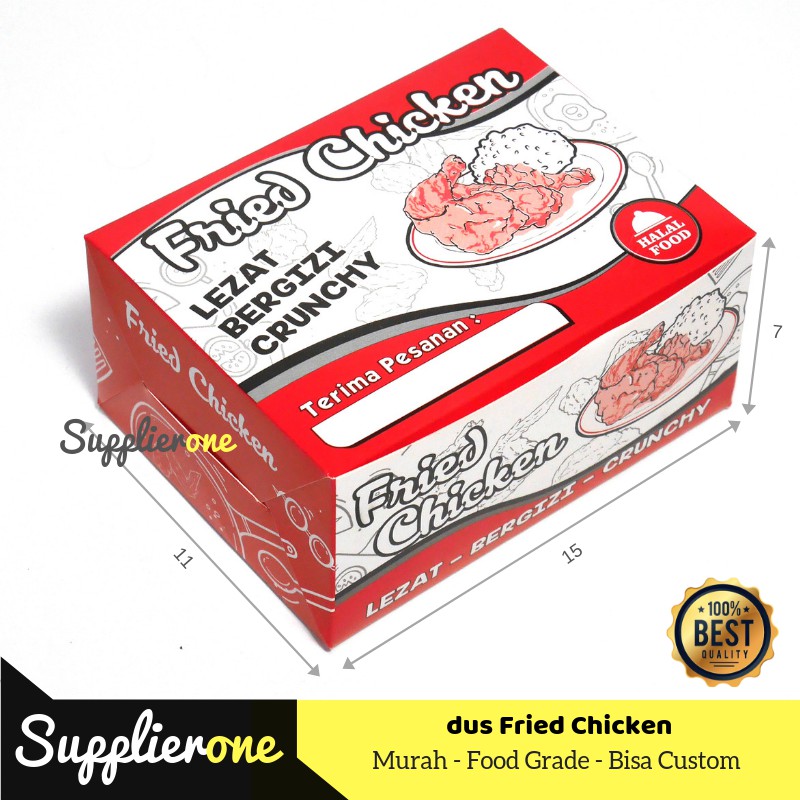 Box Fried Chicken Dus Fried Chicken Kardus Fried Chicken Box Ayam Goreng Kemasan Fried Chick Shopee Indonesia